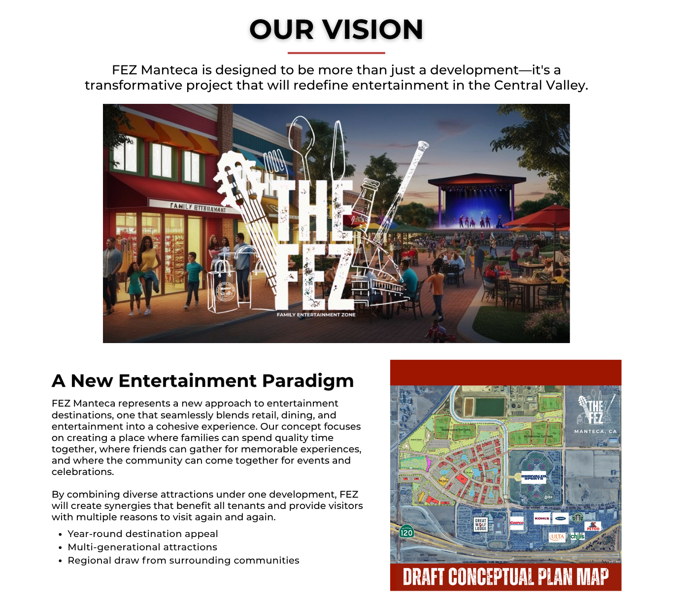 Our Vision for The FEZ Manteca - A transformative project that will redefine entertainment in the Central Valley